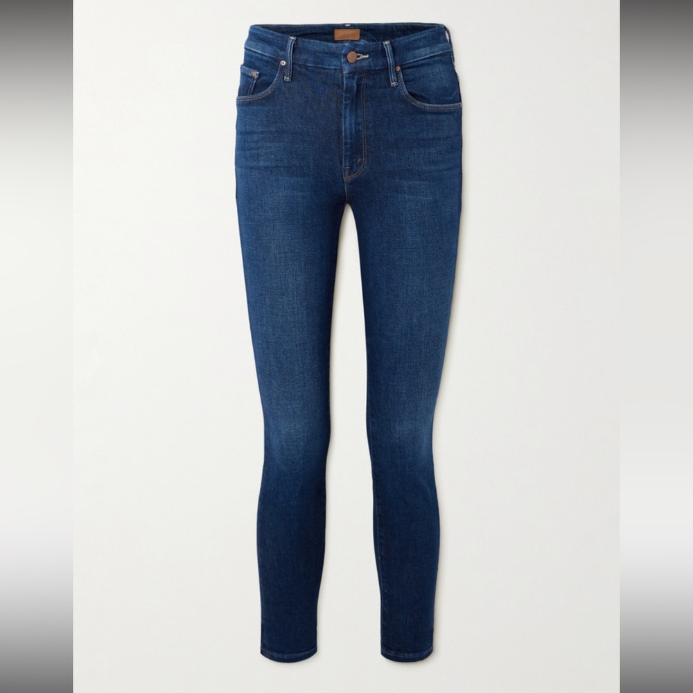 MOTHER Denim The Looker Crop Here Kitty Kitty